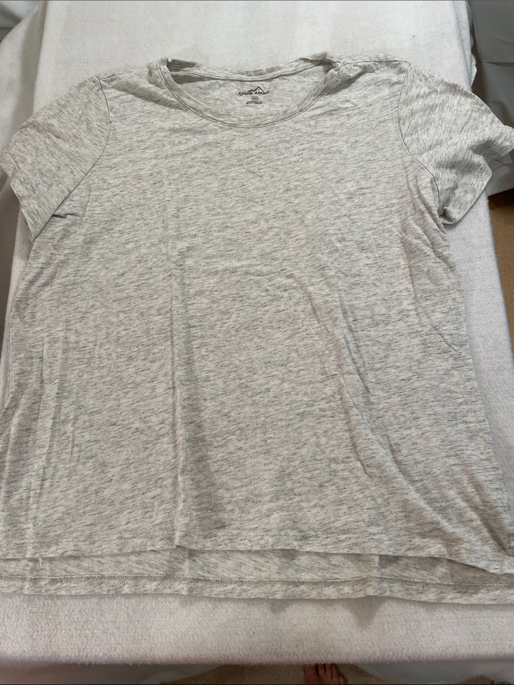 Eddie Bauer Light Heather Gray Short Sleeve Crew Tee
